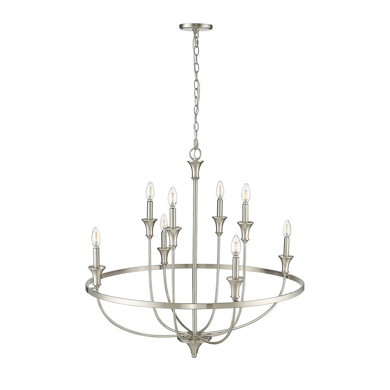 Millennium Lighting Emery 8Lt Chandelier, Brushed Nickel