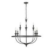 Millennium Lighting Emery 8Lt Chandelier, Black - 28108-MB