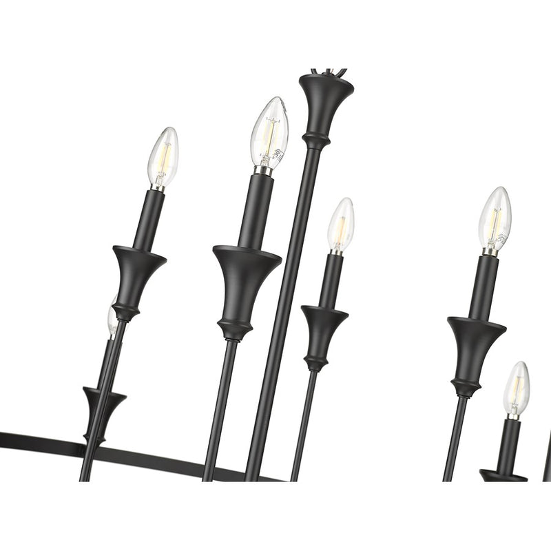 Millennium Lighting Emery 8Lt Chandelier, Black