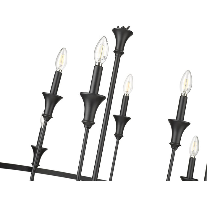 Millennium Lighting Emery 8Lt Chandelier, Black