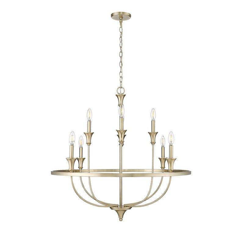 Millennium Lighting Emery 8Lt Chandelier, Modern Gold - 28108-MG