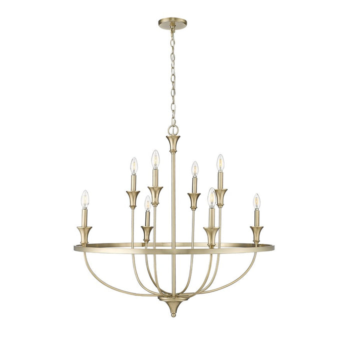 Millennium Lighting Emery 8Lt Chandelier, Modern Gold