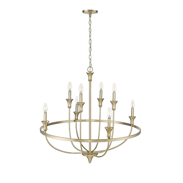Millennium Lighting Emery 8Lt Chandelier, Modern Gold