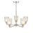 Millennium Lighting Amberle Chandelier, Nickel/Frosted White