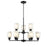 Millennium Lighting Amberle Chandelier, Black/Frosted White