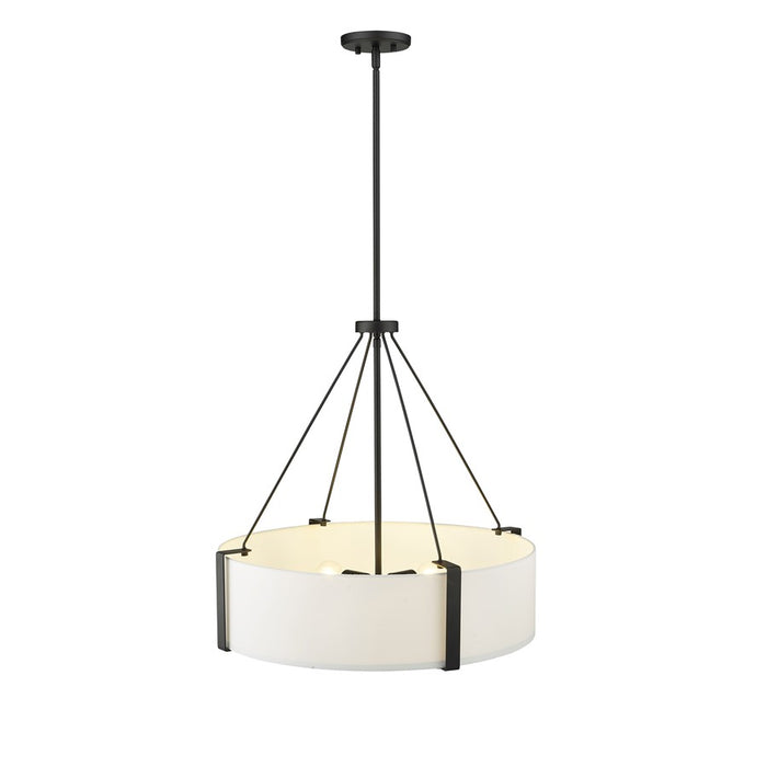 Millennium Lighting Telfar 3Lt Pendant, Black/White