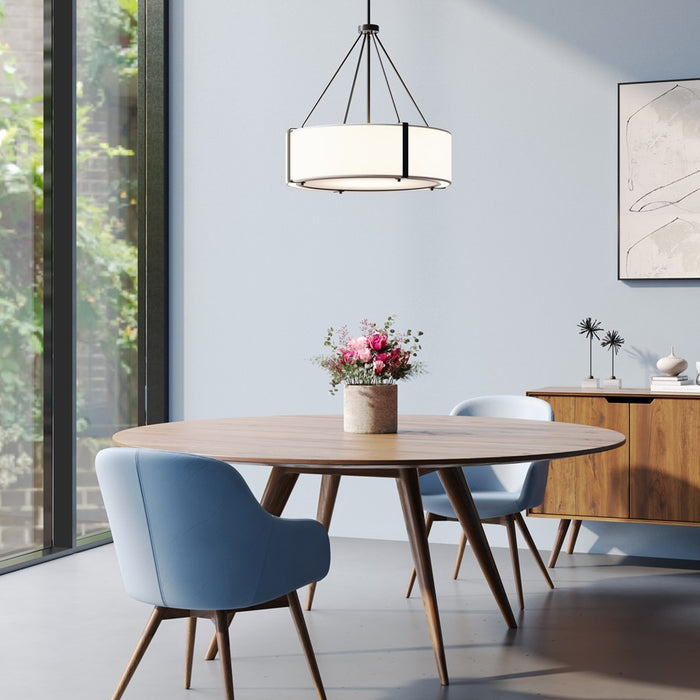 Millennium Lighting Telfar 3Lt Pendant, Black/White