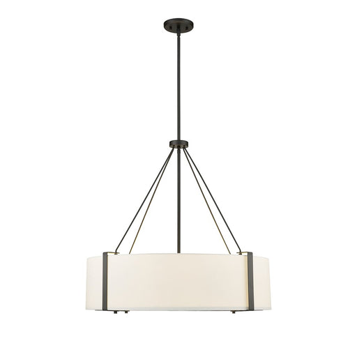 Millennium Lighting Telfar 6Lt Pendant, Black/White - 28206-MB-WH
