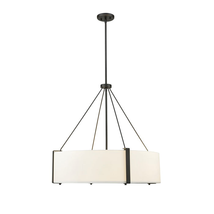 Millennium Lighting Telfar 6Lt Pendant, Black/White