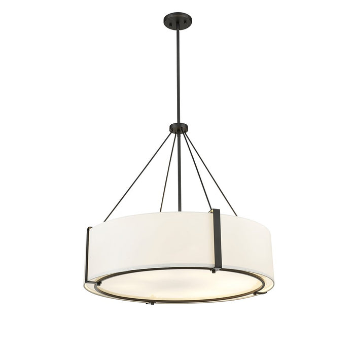 Millennium Lighting Telfar 6Lt Pendant, Black/White