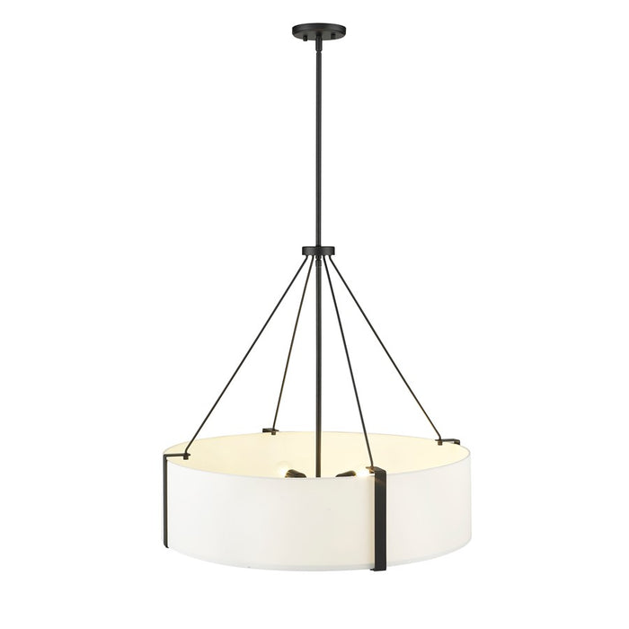 Millennium Lighting Telfar 6Lt Pendant, Black/White