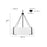 Millennium Lighting Telfar 6Lt Pendant, Black/White
