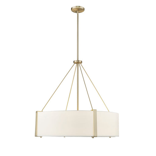 Millennium Lighting Telfar 6Lt Pendant, Modern Gold/White