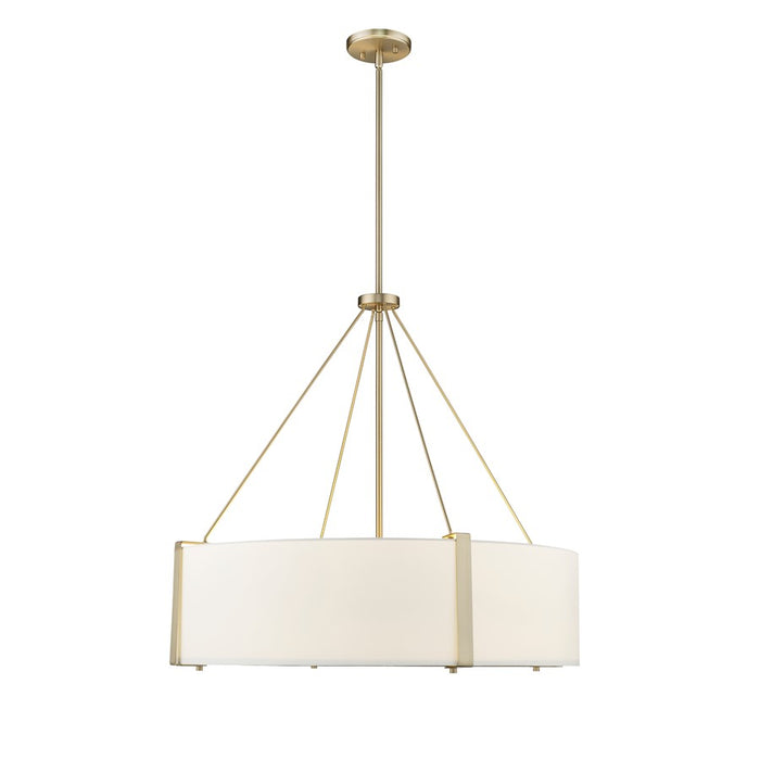 Millennium Lighting Telfar 6Lt Pendant, Modern Gold/White