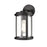 Millennium Pennfield 1Lt 11" Outdoor Wall Sconce, Black/Clear