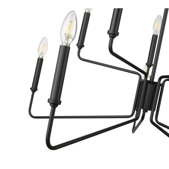 Millennium Lighting Raven 10 Light Chandelier, Matte Black