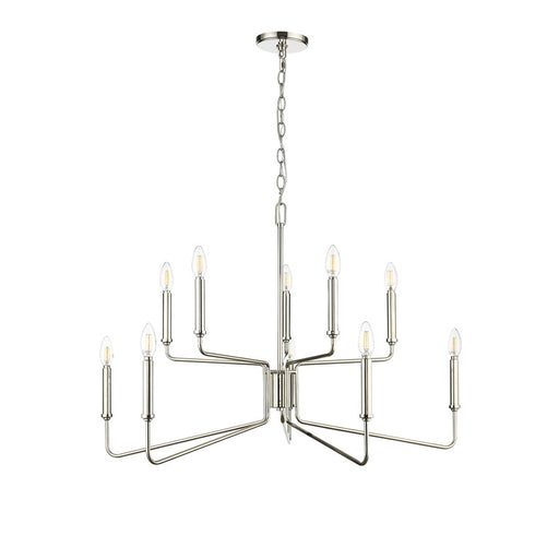 Millennium Lighting Raven 10Lt Chandelier, Polished Nickel - 29010-PN