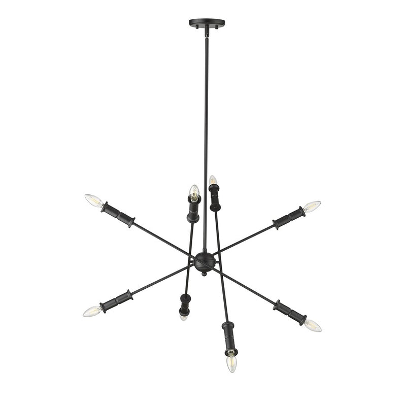 Millennium Lighting Potiss 8 Light Chandelier, Matte Black