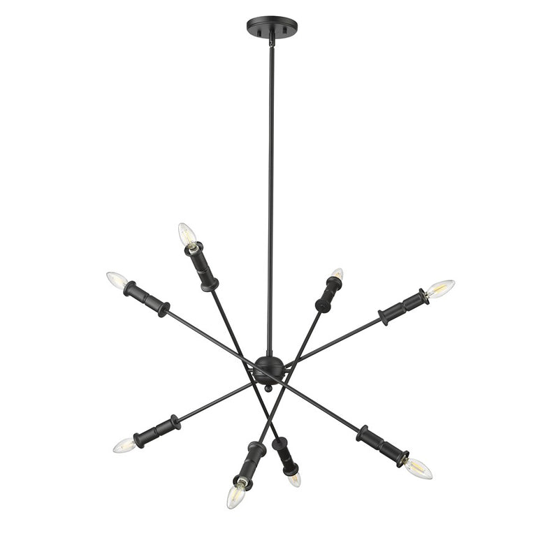 Millennium Lighting Potiss 8 Light Chandelier, Matte Black