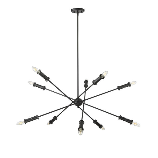 Millennium Lighting Potiss 10 Light Chandelier, Matte Black - 29110-MB