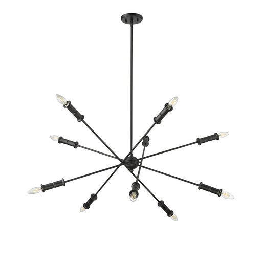 Millennium Lighting Potiss 10 Light Chandelier, Matte Black