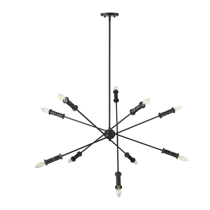 Millennium Lighting Potiss 10 Light Chandelier, Matte Black