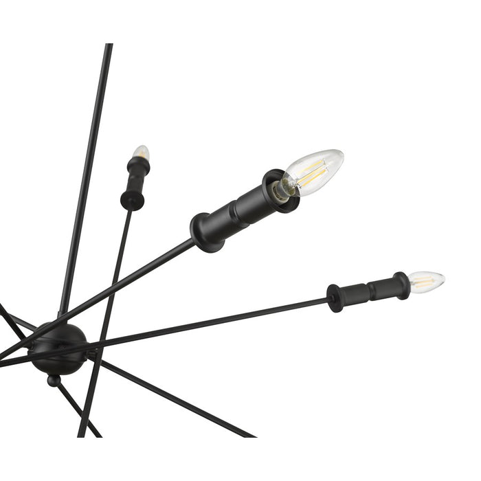 Millennium Lighting Potiss 10 Light Chandelier, Matte Black