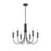 Millennium Lighting Potiss 6 Light Chandelier, Matte Black