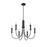 Millennium Lighting Potiss 6 Light Chandelier, Matte Black