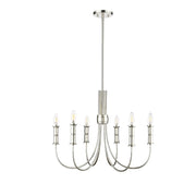 Millennium Lighting Potiss 6Lt Chandelier, Polished Nickel - 29206-PN