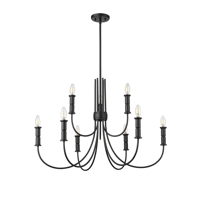 Millennium Lighting Potiss 9Lt Chandelier, Black
