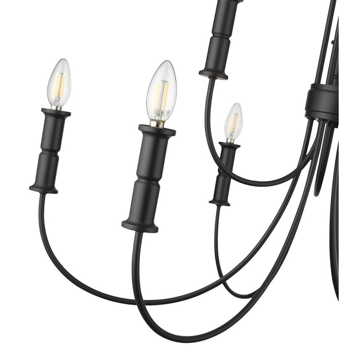 Millennium Lighting Potiss 9Lt Chandelier, Black