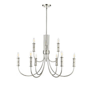 Millennium Lighting Potiss 9Lt Chandelier, Polished Nickel - 29209-PN
