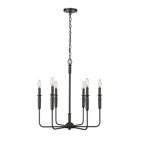 Millennium Lighting Savanne 6Lt 26" Chandelier, Black - 29306-MB