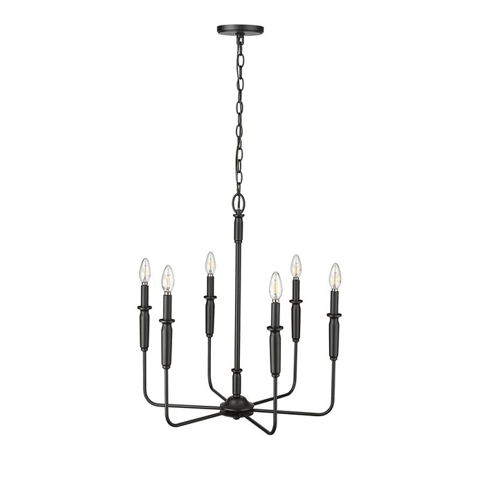 Millennium Lighting Savanne 6Lt 26" Chandelier, Black