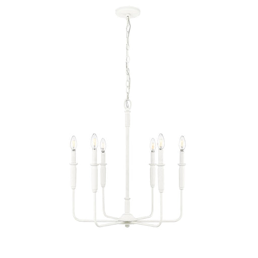 Millennium Lighting Savanne 6 Light 26" Chandelier, Textured White - 29306-TWH