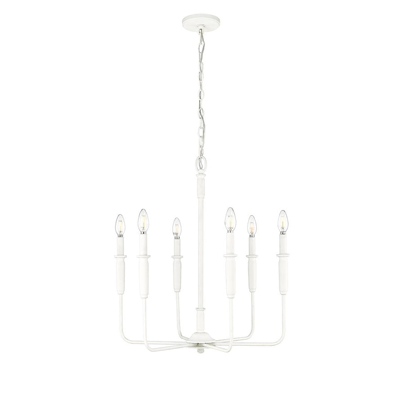 Millennium Lighting Savanne 6 Light 26" Chandelier, Textured White