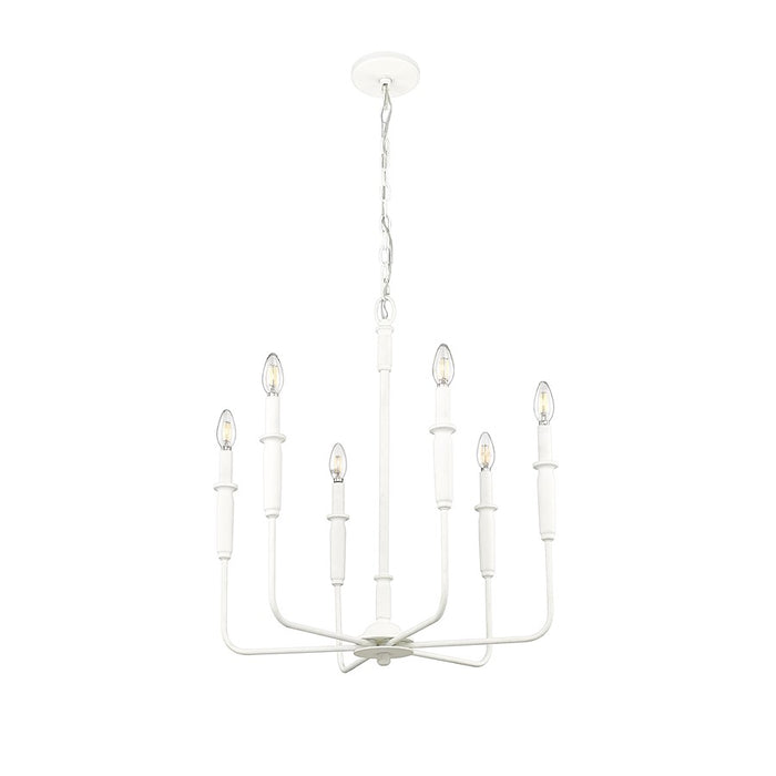 Millennium Lighting Savanne 6 Light 26" Chandelier, Textured White