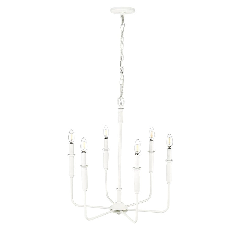 Millennium Lighting Savanne 6 Light 26" Chandelier, Textured White