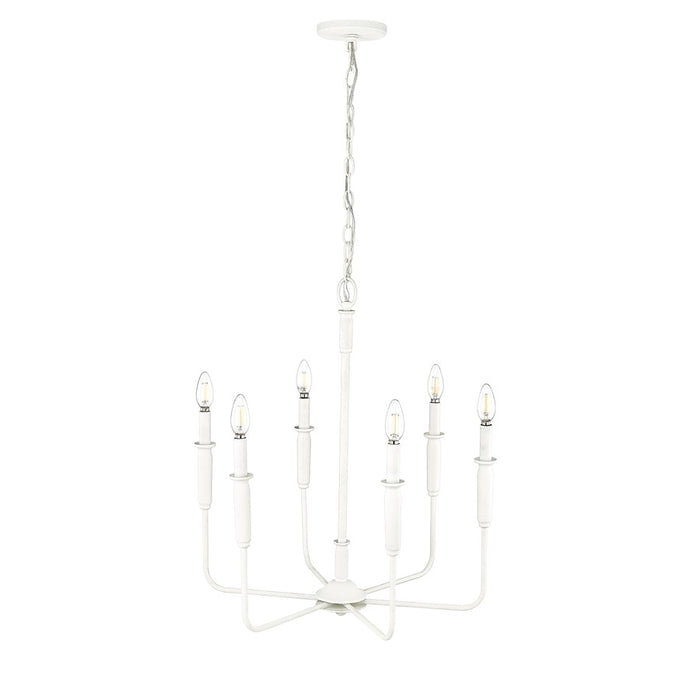 Millennium Lighting Savanne 6 Light 26" Chandelier, Textured White