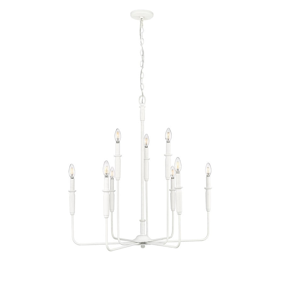 Millennium Lighting Savanne 9Lt Chandelier, Textured White - 29309-TWH