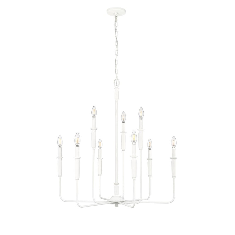 Millennium Lighting Savanne 9Lt Chandelier, Textured White