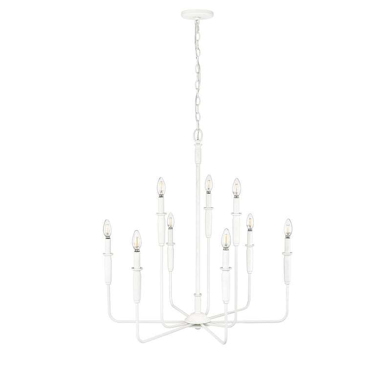 Millennium Lighting Savanne 9Lt Chandelier, Textured White