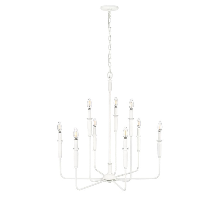 Millennium Lighting Savanne 9Lt Chandelier, Textured White