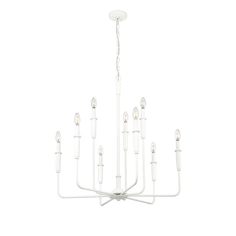 Millennium Lighting Savanne 9Lt Chandelier, Textured White