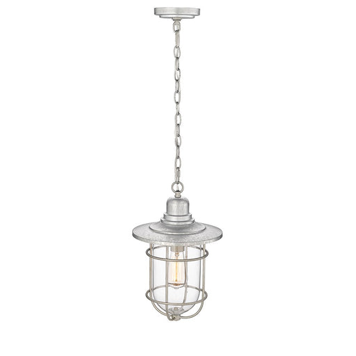 Millennium Lighting 1 Light Outdoor Pendant, Galvanized