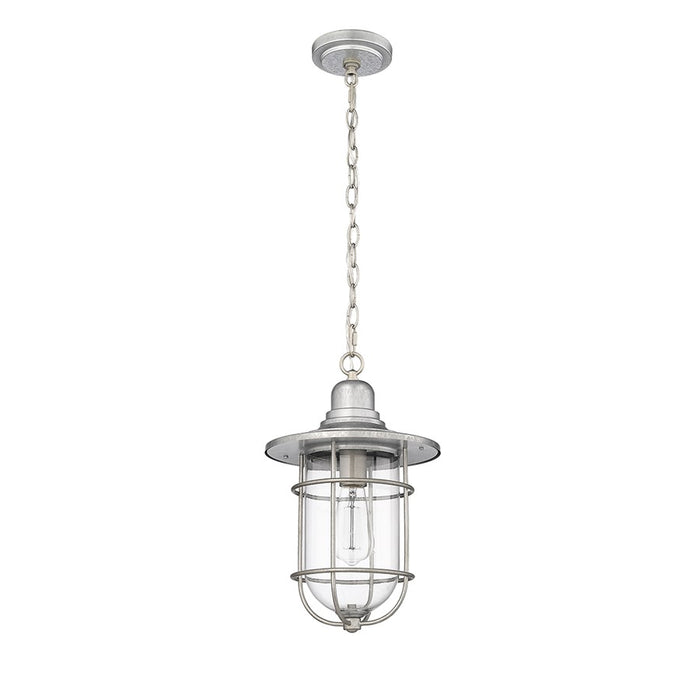 Millennium Lighting 1 Light Outdoor Pendant, Galvanized