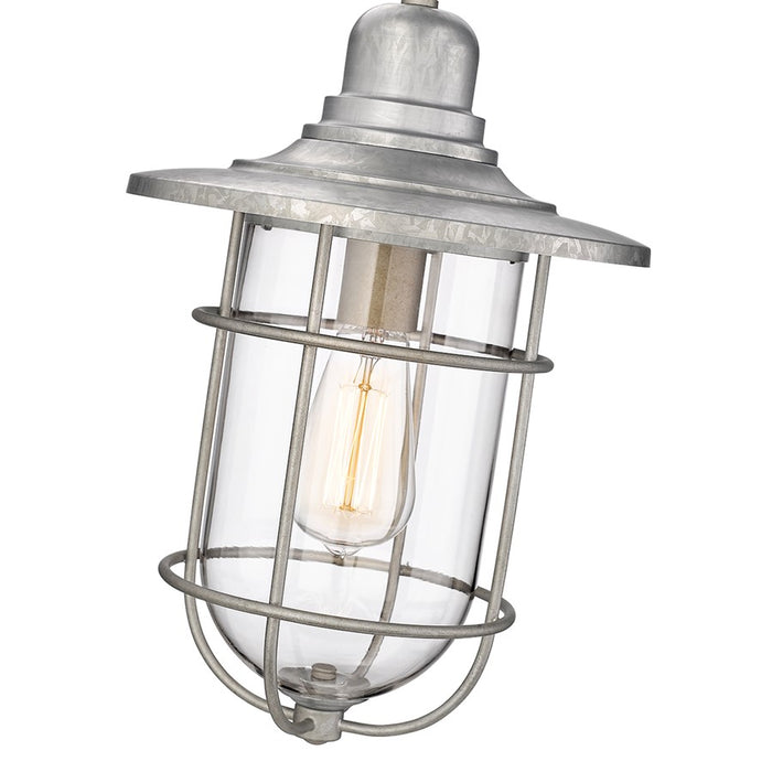 Millennium Lighting 1 Light Outdoor Pendant, Galvanized
