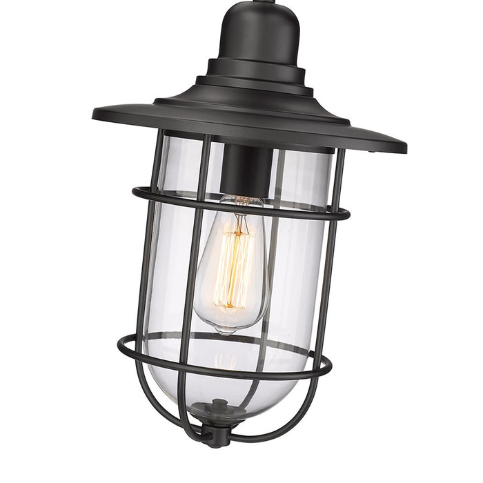 Millennium Lighting 1Lt Outdoor Hanging Lantern, Black