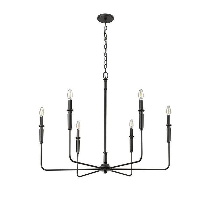 Millennium Lighting Savanne 6Lt 31" Chandelier, Black
